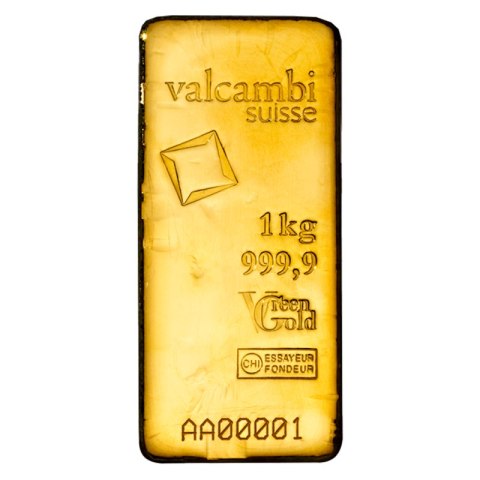 1 kg złota sztabka Valcambi Green Gold – inwestycyjna sztabka próby 999,9