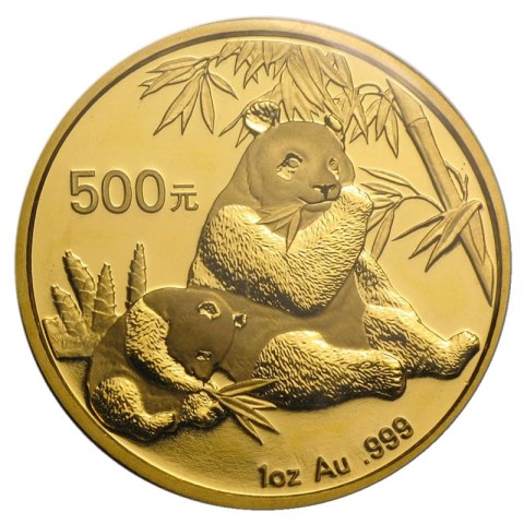 Chińska Panda 2007 złota moneta 1 oz z motywem pandy