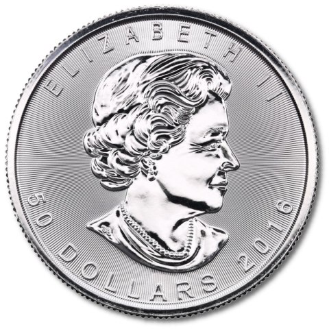 Platynowa moneta 1 oz Maple Leaf 2024 – rewers z liściem klonowym