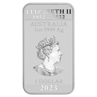 1 Uncja Smok Prostokątna Srebrna Moneta | 2023