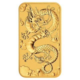 1 Uncja Smok Prostokątna Złota Moneta | 2019