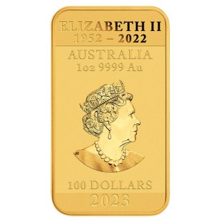 1 Uncja Smok Prostokątna Złota Moneta | 2023