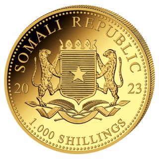 1 oz Somalia Elephant Gold Coin | 2023
