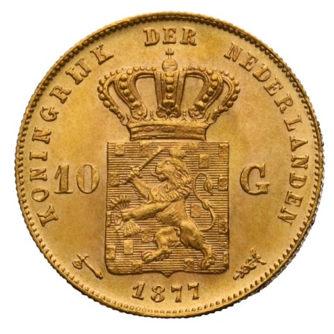 10 Guldenów Holandia złota moneta – mieszane roczniki w kapslu ochronnym