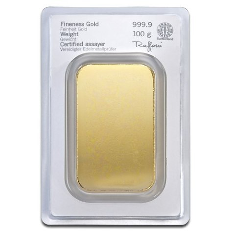 Złota sztabka Heraeus 100 g – certyfikowane złoto inwestycyjne w opakowaniu CertiPack