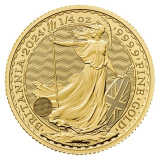 1/4 oz Britannia Karol III Złota Moneta | 2024
