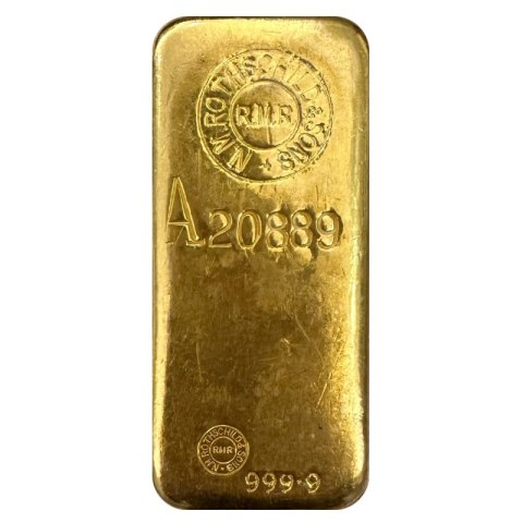 500g Złota Sztabka Rothschild – odlewana, z certyfikatem