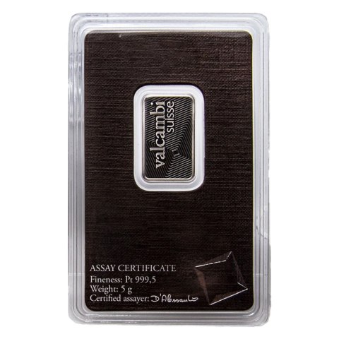 5-gramowa Platynowa Sztabka Valcambi