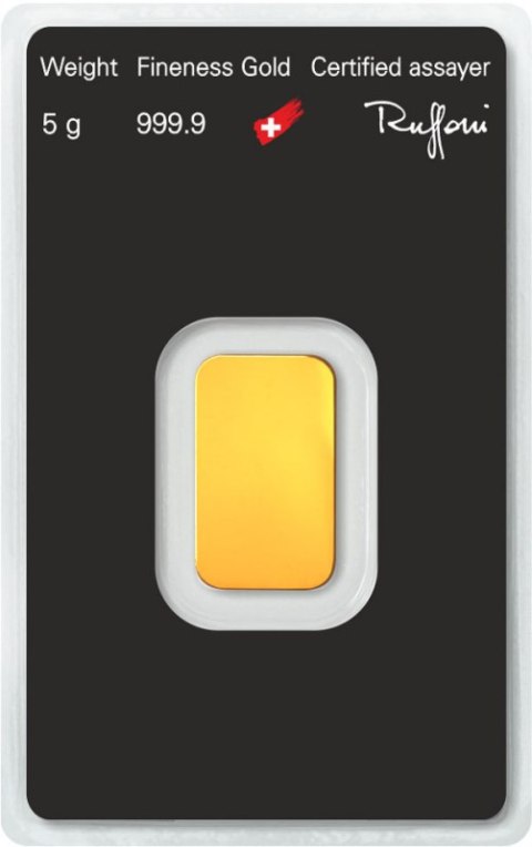 5g Sztabka złota Argor-Heraeus - inwestycyjna sztabka