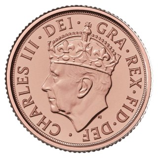 Ćwierć Suwerena Koronacja Karol III Złota Moneta | 2023