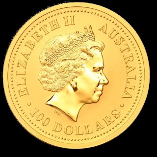 1 Uncja Lunar I Rok Węża Złota Moneta | 2001