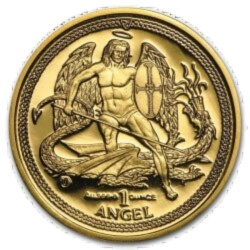 1 Uncja Wyspa Man Anioł Złota Moneta | Mieszane Roczniki