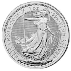 Srebrna moneta 1 oz Britannia Karol III 2025 - inwestycyjna moneta bulionowa