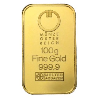 100g Sztabka Złota | Mennica Austriacka