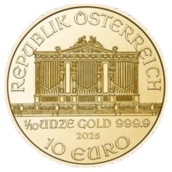 1/10 oz Filharmonicy Wiedeńscy Złota Moneta | 2025