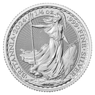 1/4 oz Britannia Karol III Srebrna Moneta | 2024