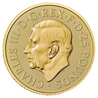 1/4 oz Tudor Beasts Jednorożec Złota Moneta | 2024