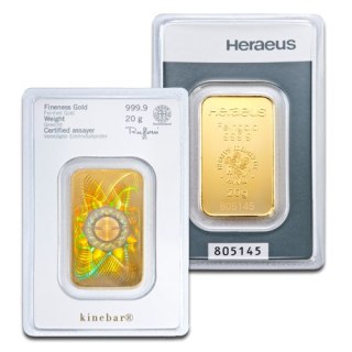 20g Złota Sztabka | Kinebar® | Heraeus