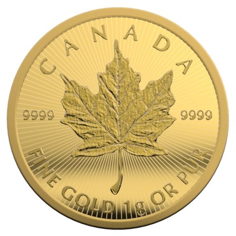 Złota moneta Liść Klonowy 1 g – MapleGram od Royal Canadian Mint