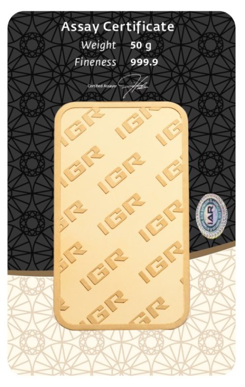 50g złota sztabka Istanbul Gold Refinery – blister z certyfikatem