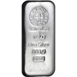 Srebrna sztabka 1 kg Argor-Heraeus w opakowaniu ochronnym
