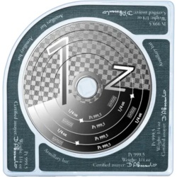 1 uncja platynowa sztabka Armilarna Valcambi – czystość 999,5