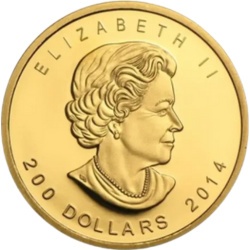 1 uncja złota Zew Natury Wyjący Wilk 2014