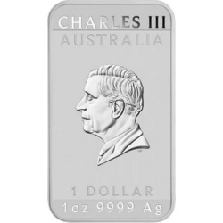 1 oz Smok Prostokątna Srebrna Moneta 2025 z Perth Mint w kapslu ochronnym – srebro inwestycyjne najwyższej próby