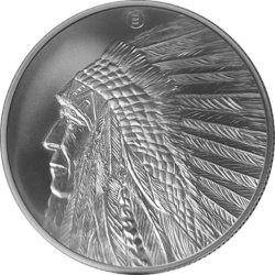 Srebrna moneta 1 oz Bizon – dwa bizony naprzeciw siebie z napisem Liberty