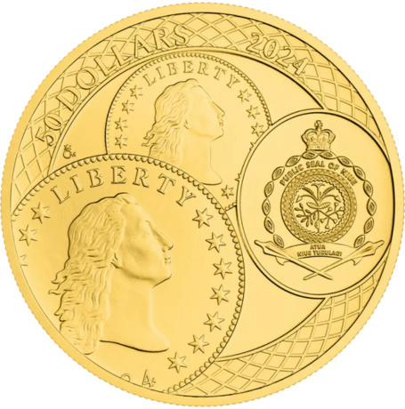 Złota moneta 1 oz Tolar 2024 wyprodukowana przez Mennicę Czeską