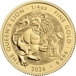 1/4 oz Tudor Beasts Queens Lion Złota Moneta | 2026