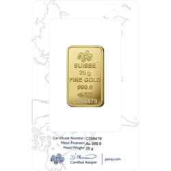 20g Złota Sztabka Róża | PAMP