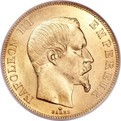 50 Franków Francuskich Napoleon III 1855-1860 – złota moneta inwestycyjna Mennicy Paryskiej