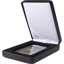 Etui do sztabki w blistrze 86×54 mm – eleganckie opakowanie z jedwabiem i wstążką – GoldInvest24